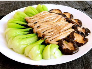 青菜炒香菇 